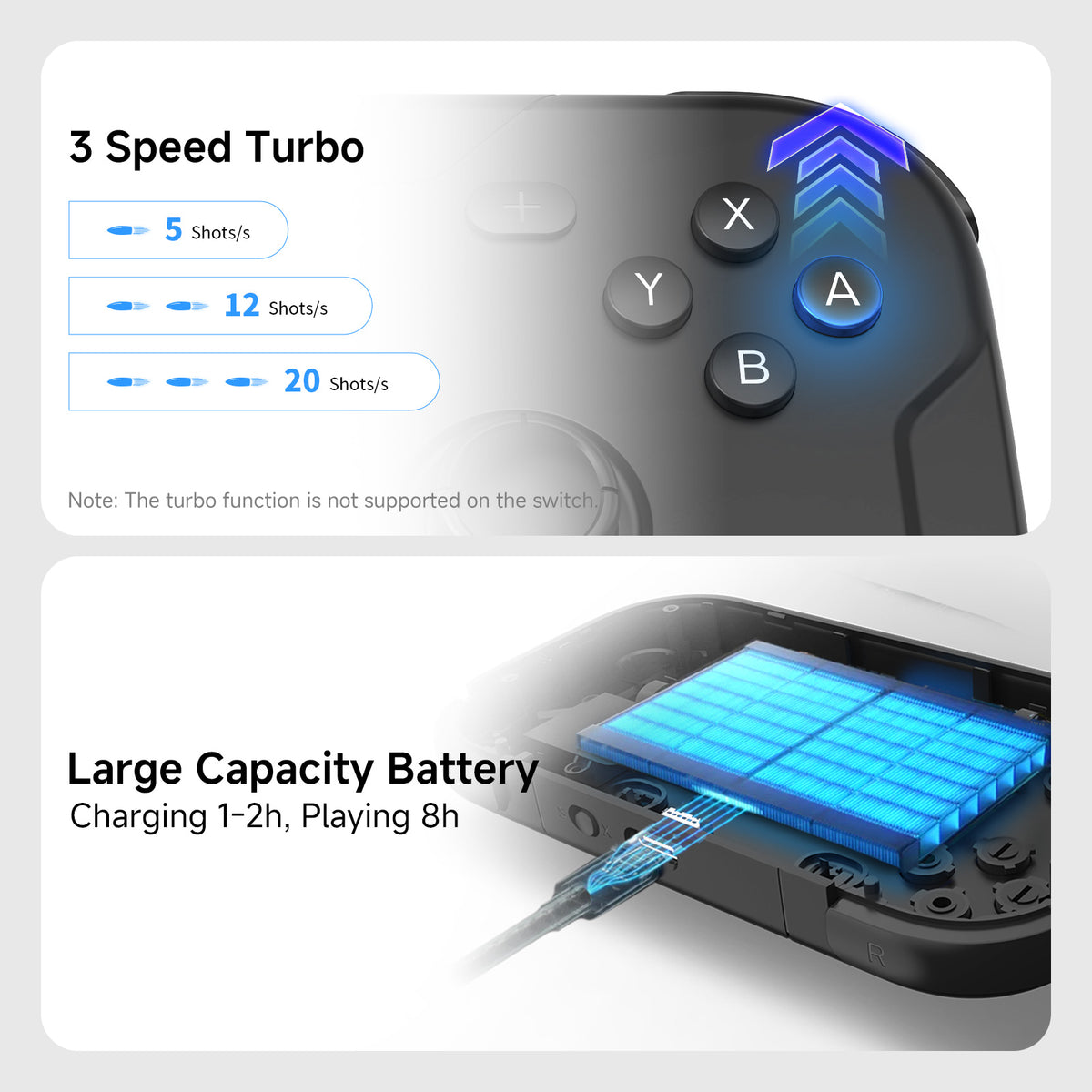 T50 Black Wireless Pocket Controller for Switch & Mobile | AceGamer